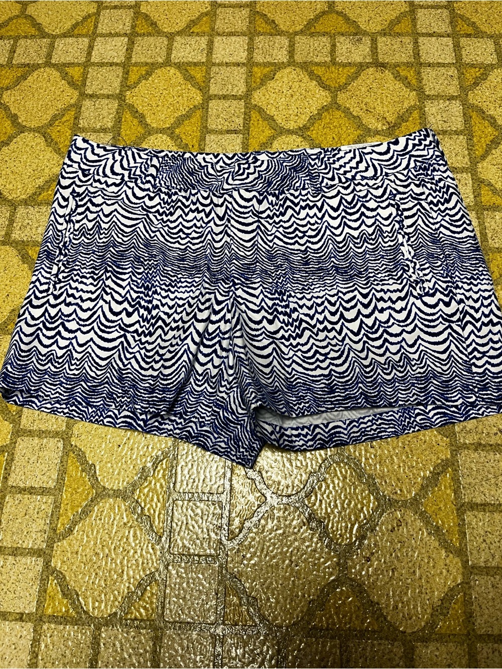 STYLUS Blue & White Wave-Print 100% Cotton Shorts